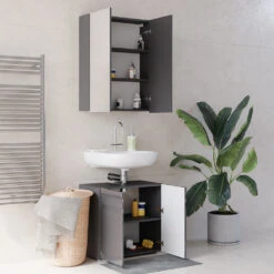 Badmöbel Set "Freddy" Anthrazit Hochglanz 2 Teile Vicco 19 Badmöbel Set "Freddy" Anthrazit Hochglanz 2 Teile Vicco -Vicco 20240206 m2123 09 ol