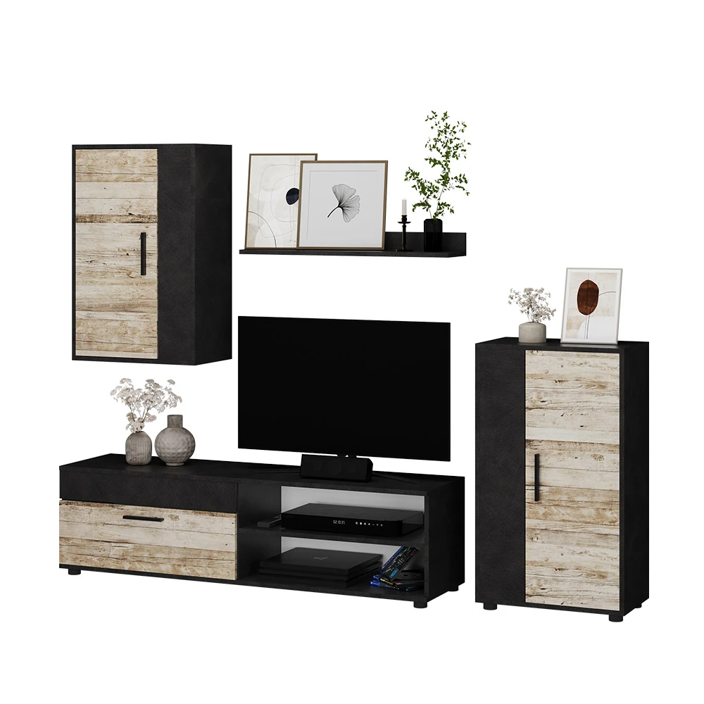 Wohnwand "Berno" Beige/Anthrazit 4er Set Vicco 9 Wohnwand "Berno" Beige/Anthrazit 4er Set Vicco – Bild 7