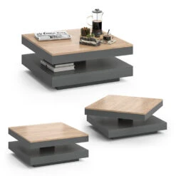 Couchtisch "Elias" Anthrazit/Goldkraft Eiche 70 X 34 Cm Vicco 16 Couchtisch "Elias" Anthrazit/Goldkraft Eiche 70 X 34 Cm Vicco -Vicco 20240206 m4329 07 ol