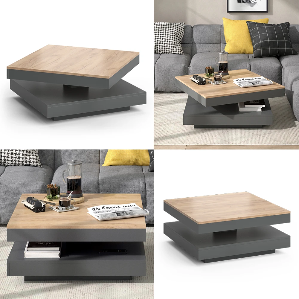 Couchtisch "Elias" Anthrazit/Goldkraft Eiche 70 X 34 Cm Vicco 10 Couchtisch "Elias" Anthrazit/Goldkraft Eiche 70 X 34 Cm Vicco – Bild 8