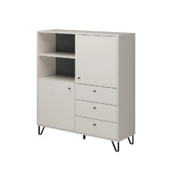 Vicco Sideboard "Aldo", Cashmere, 123.6 X 135 Cm 3x Schublade, 2 Türen