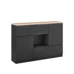 Sideboard "Betti" Anthrazit/Sonoma 120 X 83.6 Cm 2x Tür, 2x Schublade Und 1x Offenes Fache Vicco