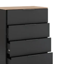 Sideboard "Betti" Anthrazit/Sonoma 80 X 101.9 Cm Mit 4 Schubladen Vicco -Vicco 20240219 m6344 06 ol