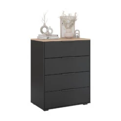 Sideboard "Betti" Anthrazit/Sonoma 80 X 101.9 Cm Mit 4 Schubladen Vicco -Vicco 20240219 m6344 07 ol