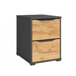 Sideboard "Ruben" Anthrazit/Goldkraft Eiche 40 X 54 Cm Mit Schubladen Vicco