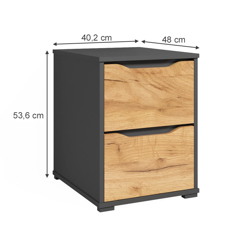 Sideboard "Ruben" Anthrazit/Goldkraft Eiche 40 X 54 Cm Mit Schubladen Vicco 5 Sideboard "Ruben" Anthrazit/Goldkraft Eiche 40 X 54 Cm Mit Schubladen Vicco – Bild 3