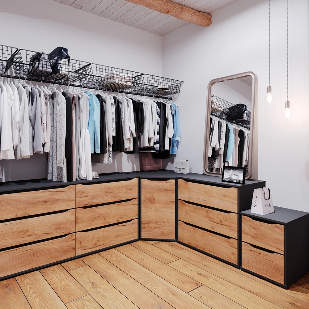 Sideboard "Ruben" Anthrazit/Goldkraft Eiche 40 X 54 Cm Mit Schubladen Vicco 7 Sideboard "Ruben" Anthrazit/Goldkraft Eiche 40 X 54 Cm Mit Schubladen Vicco – Bild 5