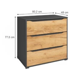 Sideboard "Ruben" Anthrazit/Goldkraft Eiche 80.2 X 77.6 Cm Mit Schubladen Vicco 13 Sideboard "Ruben" Anthrazit/Goldkraft Eiche 80.2 X 77.6 Cm Mit Schubladen Vicco -Vicco 20240219 m6349 03 ol