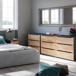 Sideboard "Ruben" Anthrazit/Goldkraft Eiche 80.2 X 77.6 Cm Mit Schubladen Vicco 15 Sideboard "Ruben" Anthrazit/Goldkraft Eiche 80.2 X 77.6 Cm Mit Schubladen Vicco -Vicco 20240219 m6349 05 ol