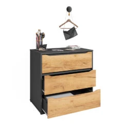 Sideboard "Ruben" Anthrazit/Goldkraft Eiche 80.2 X 77.6 Cm Mit Schubladen Vicco 17 Sideboard "Ruben" Anthrazit/Goldkraft Eiche 80.2 X 77.6 Cm Mit Schubladen Vicco -Vicco 20240219 m6349 07 ol