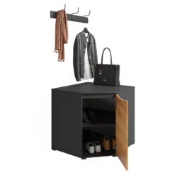 Sideboard "Ruben" Anthrazit/Goldkraft Eiche 78 X 77.6 Cm Mit Türen Vicco -Vicco 20240219 m6352 07 ol