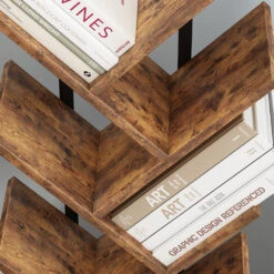 Bücherregal "Fyrk" Antikholz/Schwarz 34 X 116 Cm Bücherregal,stehende Aktenregal,Regal Für Bücher,Bücherschrank,Büroregal Für Ordner Vicco -Vicco 20240301 m6328 05 ol