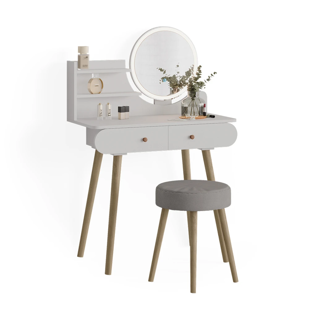 Schminktisch "Edda" Weiß 80 Cm Mit LED Beleuchtung Und Hocker Vicco 9 Schminktisch "Edda" Weiß 80 Cm Mit LED Beleuchtung Und Hocker Vicco – Bild 7