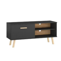 Lowboard "Hans" Anthrazit/Eiche 125 X 58.9 Cm Vicco