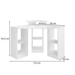 Eckschreibtisch "Artur" Weiß 94 X 94 Cm Vicco 11 Eckschreibtisch "Artur" Weiß 94 X 94 Cm Vicco -Vicco 4163 03 ol