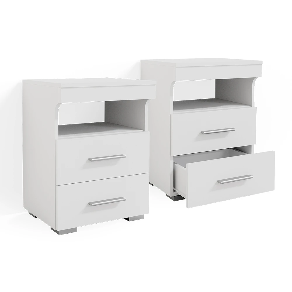 Nachttisch "Evi" Weiß 45 X 61 Cm 2er Set Vicco 3 Nachttisch "Evi" Weiß 45 X 61 Cm 2er Set Vicco