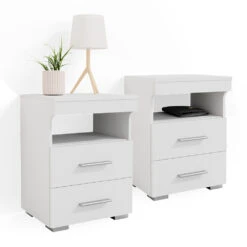 Nachttisch "Evi" Weiß 45 X 61 Cm 2er Set Vicco 16 Nachttisch "Evi" Weiß 45 X 61 Cm 2er Set Vicco -Vicco 4947 07 ol