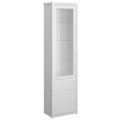 Vitrinenschrank "Ernest" Weiß 56 X 211 Cm OK-Living