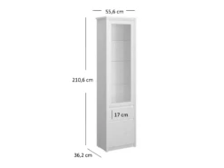 Vitrinenschrank "Ernest" Weiß 56 X 211 Cm OK-Living -Vicco DS 1176 MBO 3