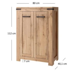 Sideboard "Monza" Artisan-Eiche 80 X 112 Cm OK-Living -Vicco DS 1315 MBO 3