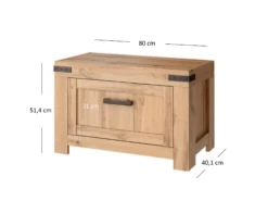 Schuhschrank "Monza" Artisan-Eiche 80 X 51 Cm OK-Living -Vicco DS 1331 MBO 3