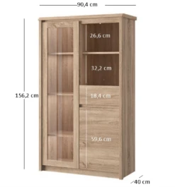 Sideboard "Sonata" Sonoma 90 X 156 Cm OK-Living -Vicco DS 1466 MBO 3