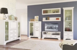 Vitrinenschrank "Tifosi" Weiß 69 X 212 Cm OK-Living -Vicco DS 1497 MBO 2