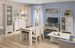 Vitrinenschrank "Tifosi" Weiß 69 X 212 Cm OK-Living -Vicco DS 1497 MBO 3