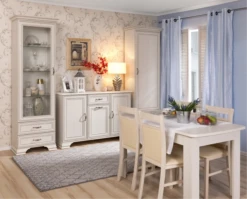 Vitrinenschrank "Tifosi" Weiß 69 X 212 Cm OK-Living -Vicco DS 1497 MBO 5