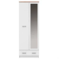 Kleiderschrank "Tomi" Weiß 60 X 183 Cm OK-Living -Vicco DS 1541 MBO 1
