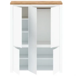 Kleiderschrank "Vigo" Weiß/Eiche 151 X 202 Cm OK-Living -Vicco DS 1586 MBO 3
