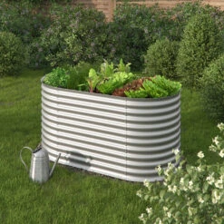 Hochbeet Silber 160 X 82 Cm OK-Living -Vicco g127 04 ol