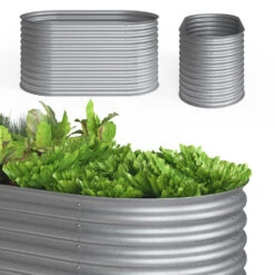 Hochbeet Silber 160 X 82 Cm OK-Living -Vicco g127 06 ol