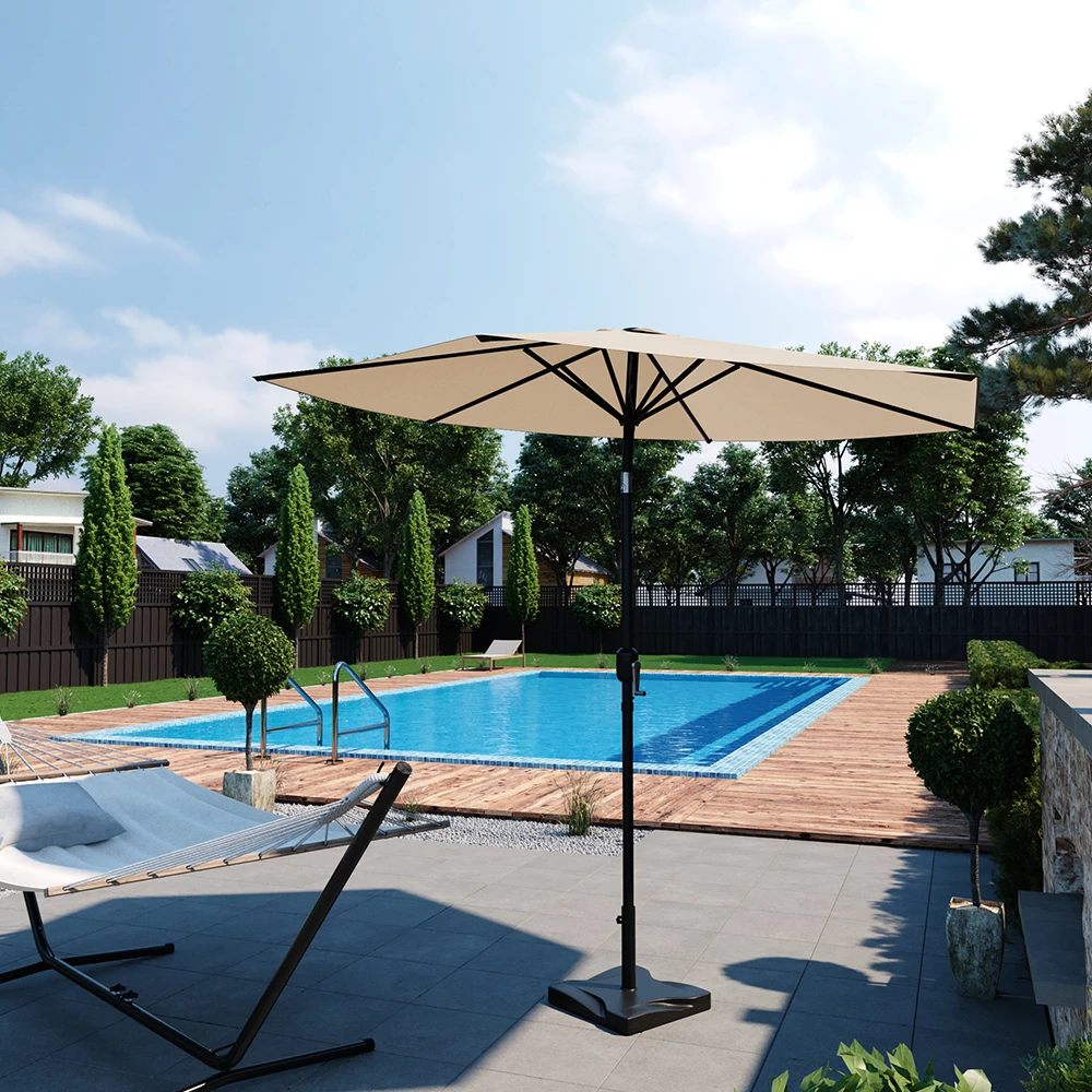 Ampelschirm Beige 270 Cm Mit Schutzhülle OK-Living 6 Ampelschirm Beige 270 Cm Mit Schutzhülle OK-Living – Bild 4