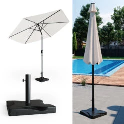 Sonnenschirmständer Anthrazit 42 X 42 Cm OK-Living -Vicco g132 02 ol