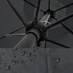 Sonnenschirm 270cm Anthrazit Mit Schutzhülle Und Ständer 14 Sonnenschirm 270cm Anthrazit Mit Schutzhülle Und Ständer -Vicco g152 06 ol