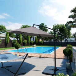 Ampelschirm 300cm Schwarz Vicco -Vicco g158 160 04 ol