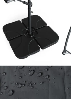 Ampelschirm 300cm Schwarz Vicco -Vicco g158 160 06 ol