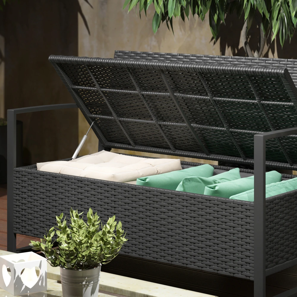 Kissenbox Schwarz 117 X 76 Cm OK-Living 7 Kissenbox Schwarz 117 X 76 Cm OK-Living – Bild 5