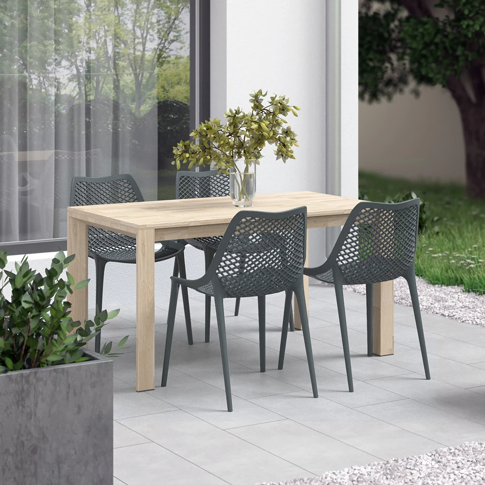 Gartenstuhl "Einar" Grau 50.5 X 83 Cm 4er Set OK-Living 6 Gartenstuhl "Einar" Grau 50.5 X 83 Cm 4er Set OK-Living – Bild 4