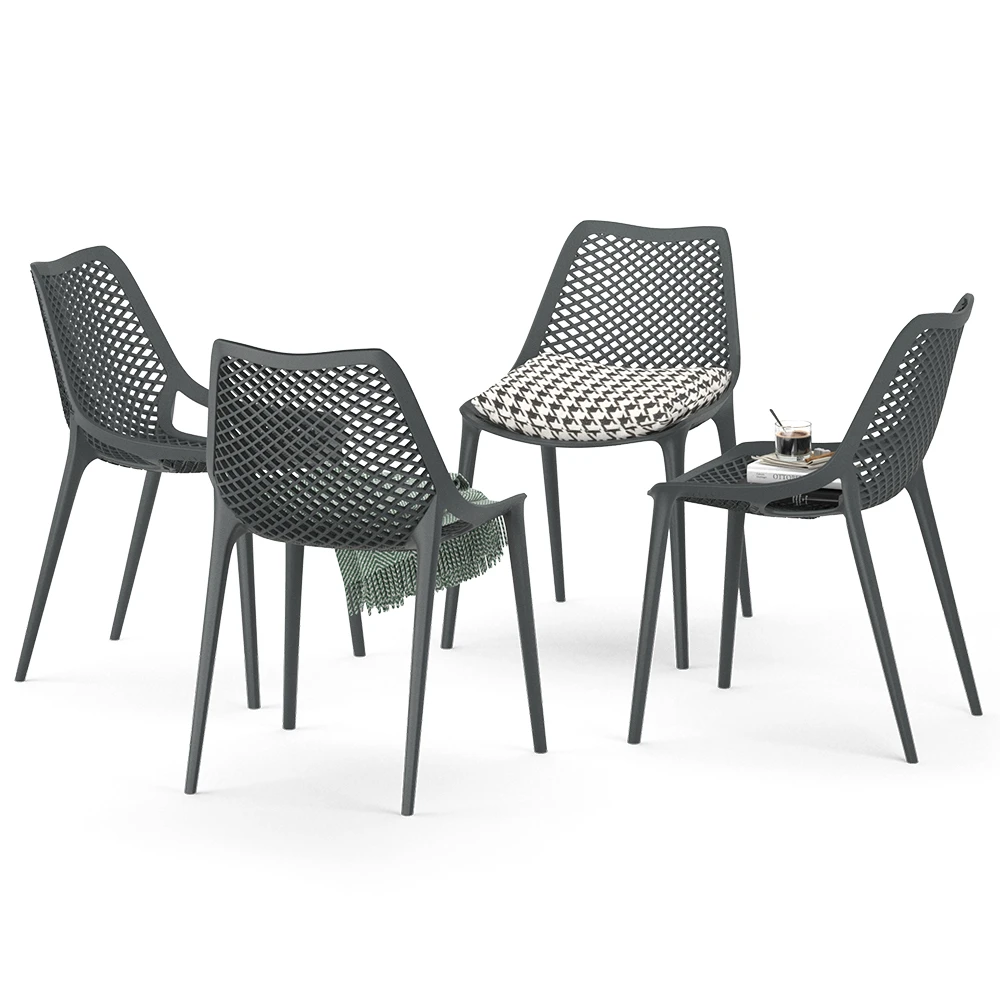 Gartenstuhl "Einar" Grau 50.5 X 83 Cm 4er Set OK-Living 9 Gartenstuhl "Einar" Grau 50.5 X 83 Cm 4er Set OK-Living – Bild 7