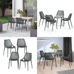 Gartenstuhl "Einar" Grau 50.5 X 83 Cm 4er Set OK-Living 18 Gartenstuhl "Einar" Grau 50.5 X 83 Cm 4er Set OK-Living -Vicco g224 08 ol