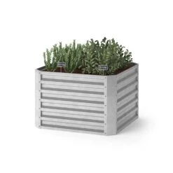 Hochbeet Silber 90 X 90 Cm OK-Living -Vicco g227 07 ol