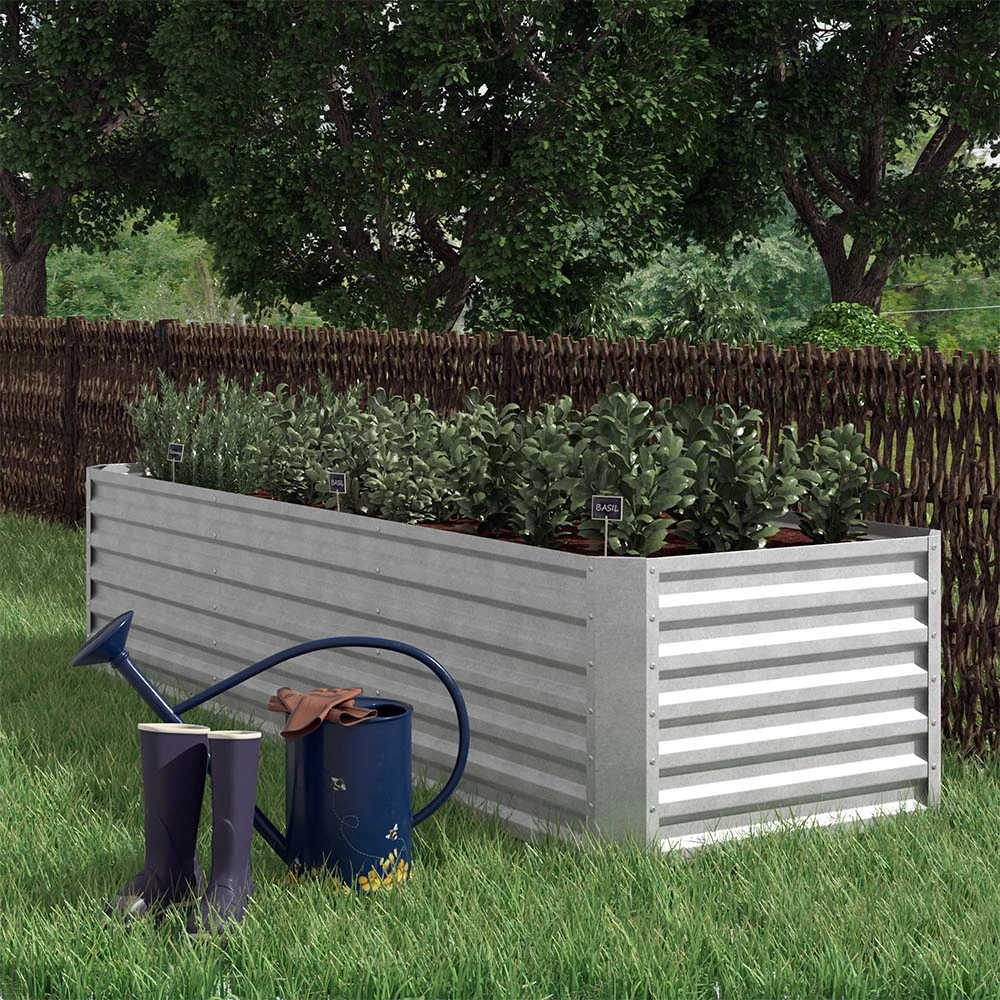 Hochbeet Silber 270 X 90 Cm OK-Living 6 Hochbeet Silber 270 X 90 Cm OK-Living – Bild 4