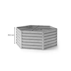 Hochbeet Silber 129.5 X 148.5 Cm OK-Living -Vicco g230 03 ol