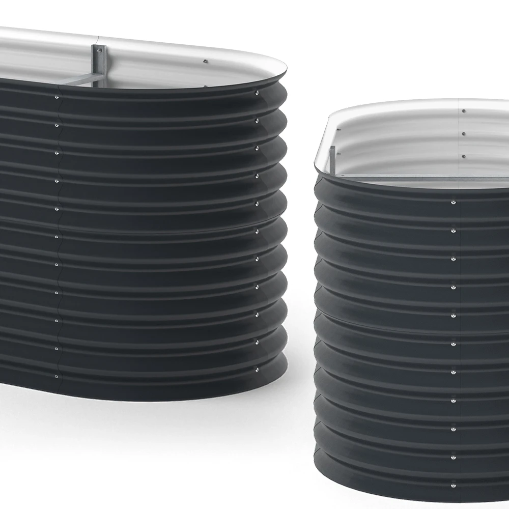 Hochbeet 160 X 80 Cm Anthrazit Oval 8 Hochbeet 160 X 80 Cm Anthrazit Oval – Bild 6