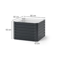 Hochbeet 90 X 90 Cm Anthrazit Quadratisch -Vicco g269 03 ol