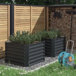 Hochbeet 90 X 90 Cm Anthrazit Quadratisch -Vicco g269 04 ol