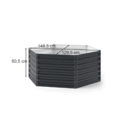 Hochbeet 149 X 130 Cm Anthrazit Sechseckig -Vicco g272 03 ol