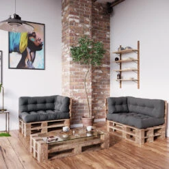 Palettenkissen "Flocken" Anthrazit 120 X 15 Cm Vicco -Vicco gm124 04 ol